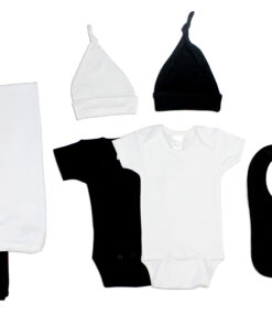 Black and White 8 Piece Layette Set