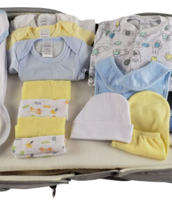Boys 20 pc Baby Clothing Starter Set with Diaper Bag