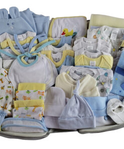 Boys 62 pc Baby Clothing Starter Set with Diaper Bag