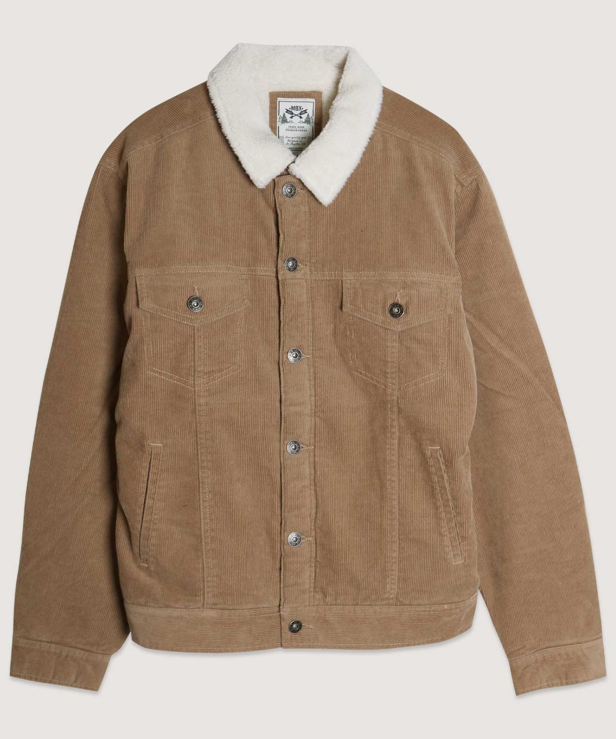 Casual Corduroy Lined Trucker Jacket - Persix